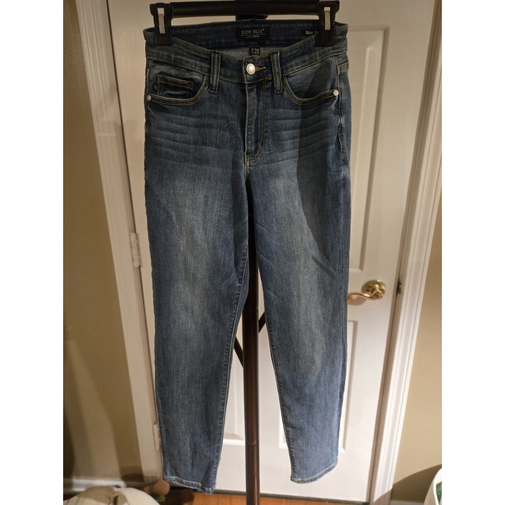 Judy Blue Womens Size 1/25 Slim‎ Fit Stretch Jeans Medium Wash Denim 26x28